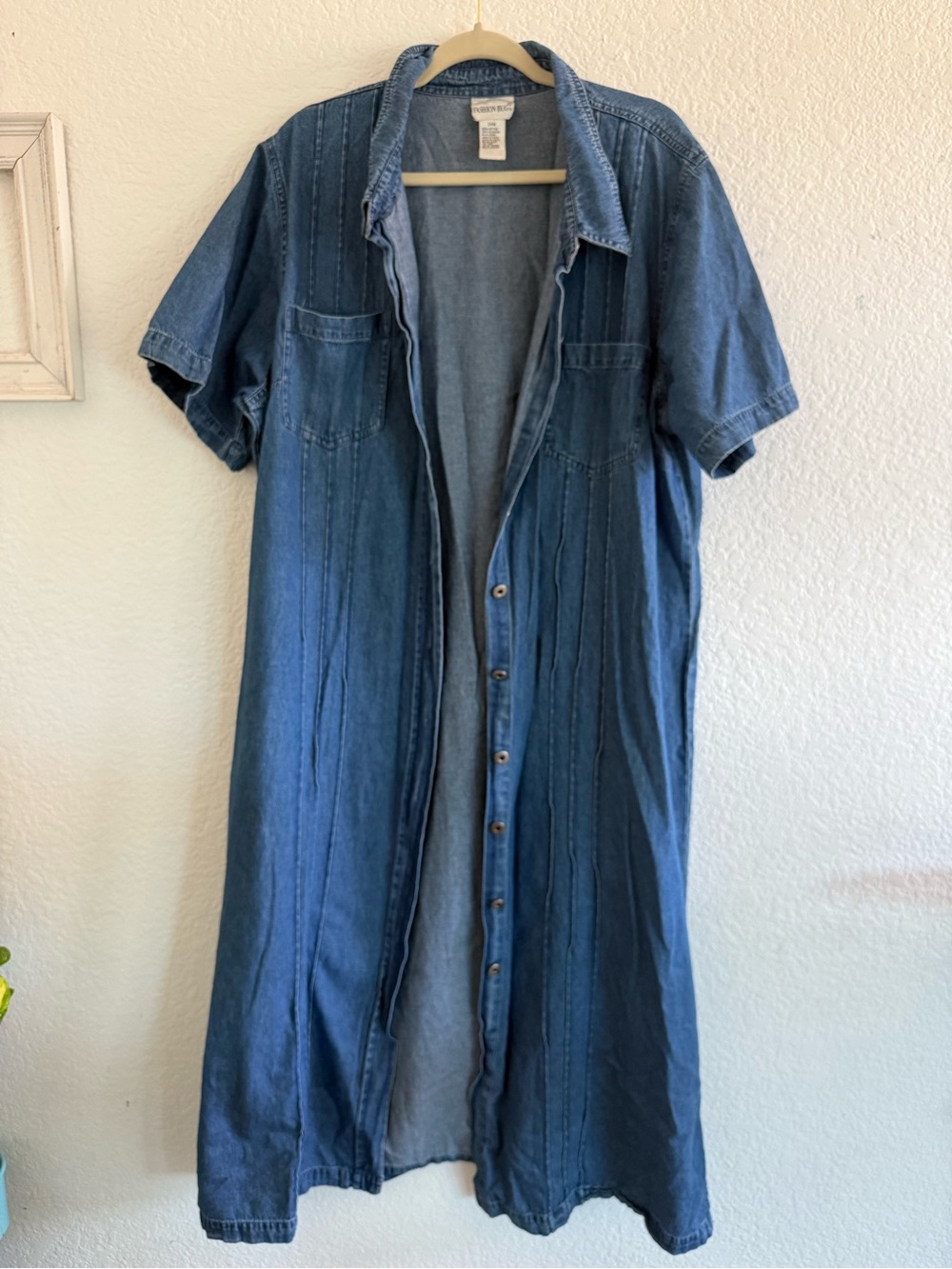 Fashion Bug Blue Denim Maxi Shirt Dress